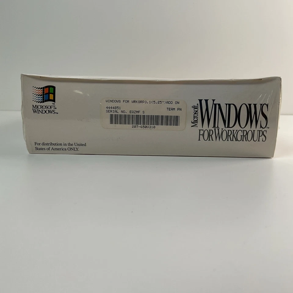Microsoft Windows For Workgroups Windows Version 3.1 Enhancements Factory Sealed - Image 2 of 4