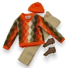 Vtg Ken 1964 Roller Skate Date Outfit #1405 Sweater Pants Hat Skates Mattel