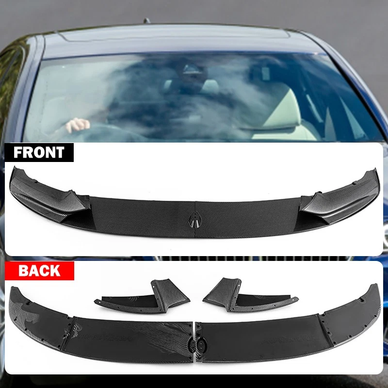 Carbon Fiber Front Bumper Lip Spoiler Splitter For 2011-2016 BMW F10 M Sport - Image 3 of 4