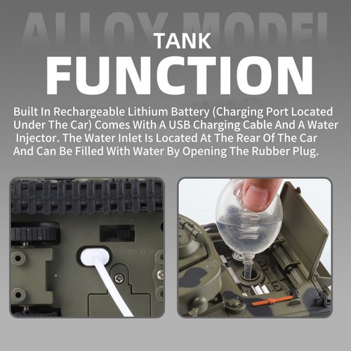 High Quality Alloy Model WWII USA M4 Sherman Medium Tank Model 1:35 Scale - Foto 15 di 16