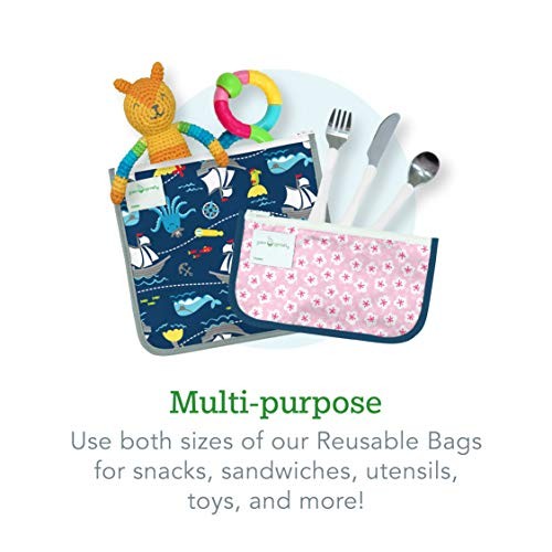 Reusable Snack Bags (2 Pack) Holds Food, Utensils, , & More Food-Safe, Waterp... - Picture 6 of 6
