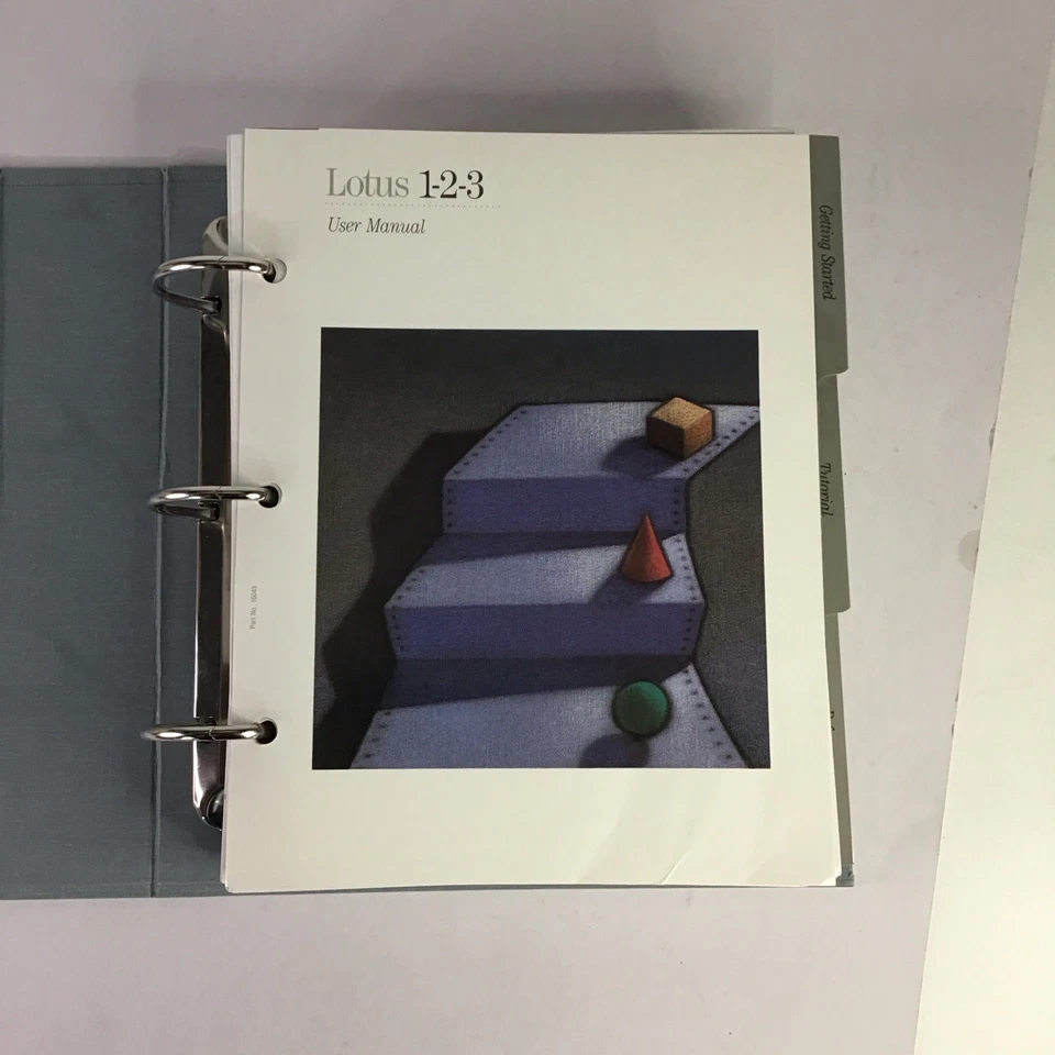 Disquetes vintage LOTUS 123 Software V2.01 5,25", manuales y estuche deslizante-fotos Foto 4 de 4