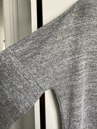 Top Rag & Bone para mujer talla grande gris claro tejido manga larga cuello en V elástico - Imagen 3 de 8
