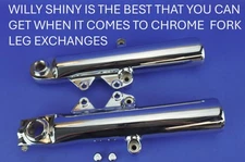 HARLEY 2024-2025 ROAD GLIDE STREET GLIDE FORK LEGS CHROME EXCHANGE