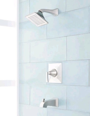 #ad Signature Hardware Vilamonte Pressure Balanced Tub Shower Trim Package Nickel $189.00