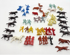 Vintage MPC ,Marx Tim Mee Cowboys Indians Horses Animals 50