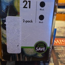 HP 21 Black Ink Cartridge Genuine/Original 2-Pack for HP Printers