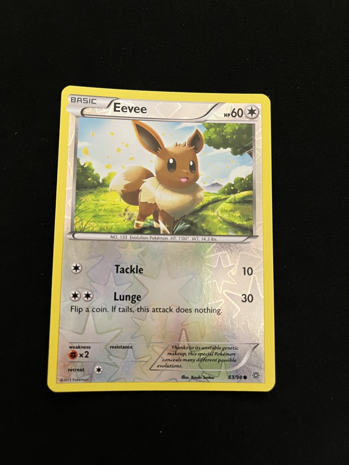 Eevee 63/98 MINT/NM Pokemon Cards XY - Ancient Origins Reverse Holo Rare