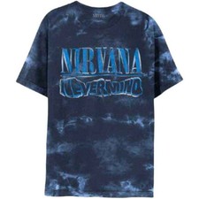 Nirvana T Shirt Nevermind Wavy Band Logo new Official Unisex Dip Dye Purple