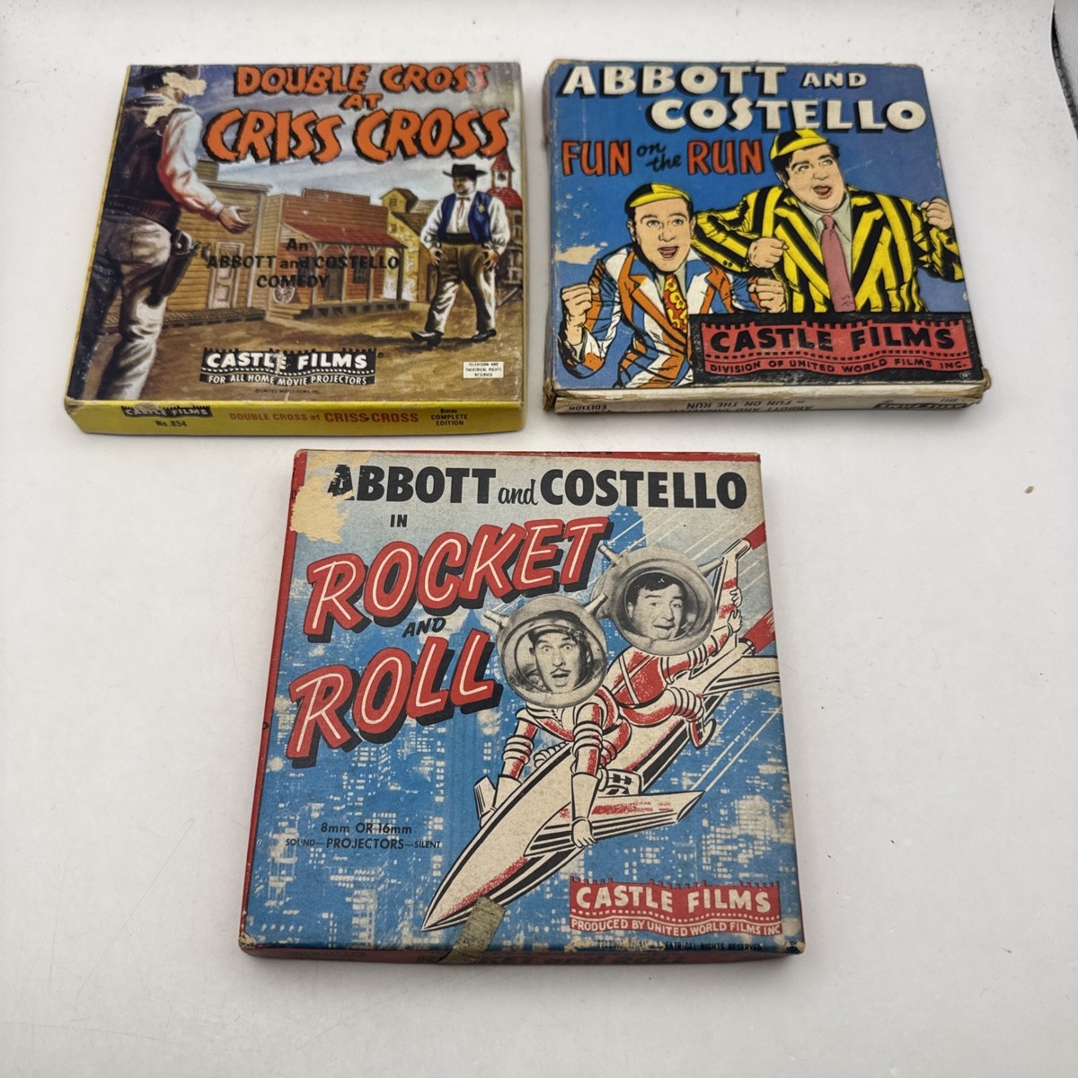 Abbot And Costello 8mm Film Lot Of 3 Fun On The Run Rocket And 