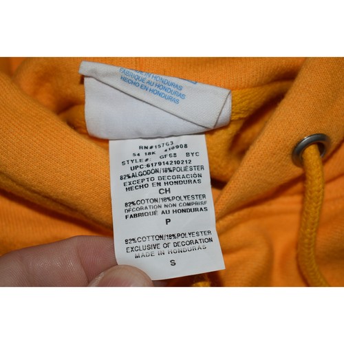 Vintage Champion Hoodie Mens Small 1990's Pullover Reverse Weave Yellow Gold - Picture 5 of 8