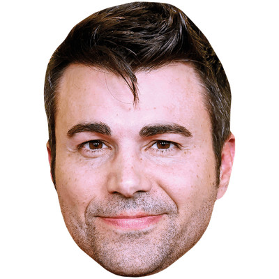 Mark Rober (Stoppeln) Promi Maske, flaches Kartengesicht, Kostüm Maske