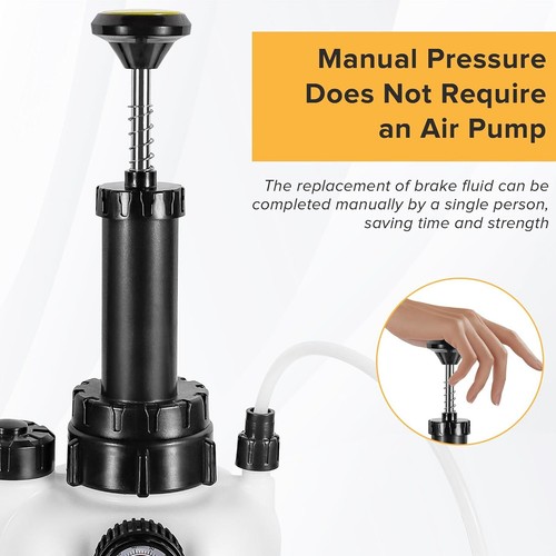 3L Transmission Oil Filling System Fluid Pump Manual Tool With 8pc ATF Adaptors - Picture 10 of 11
