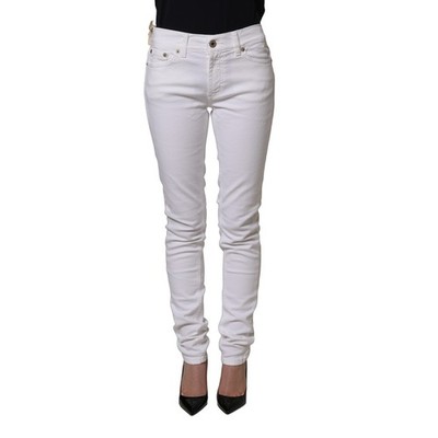 DONDUP Jeans White Mid Waist Slim Skinny Casual Denim Trouser s. Tag W25 350usd