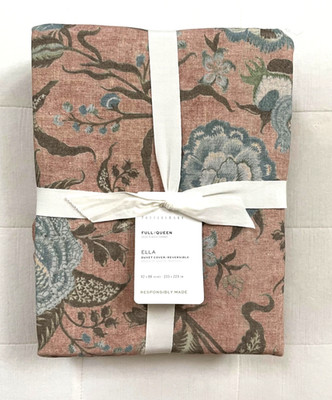 Pottery Barn ELLA REVERSIBLE Full Queen Duvet Multi ~Sold Out~ NWT