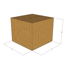 150 12x12x10 Kraft Brown Corrugated Shipping Boxes 32 ECT Single-Wall New