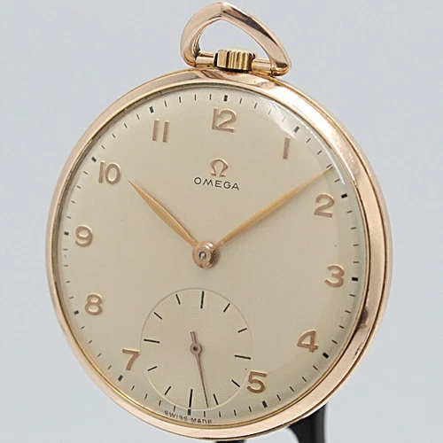 Detstock Omega Vintage Gold Dial Taschenuhr Handaufzug 1153,6 gebraucht aus Jap