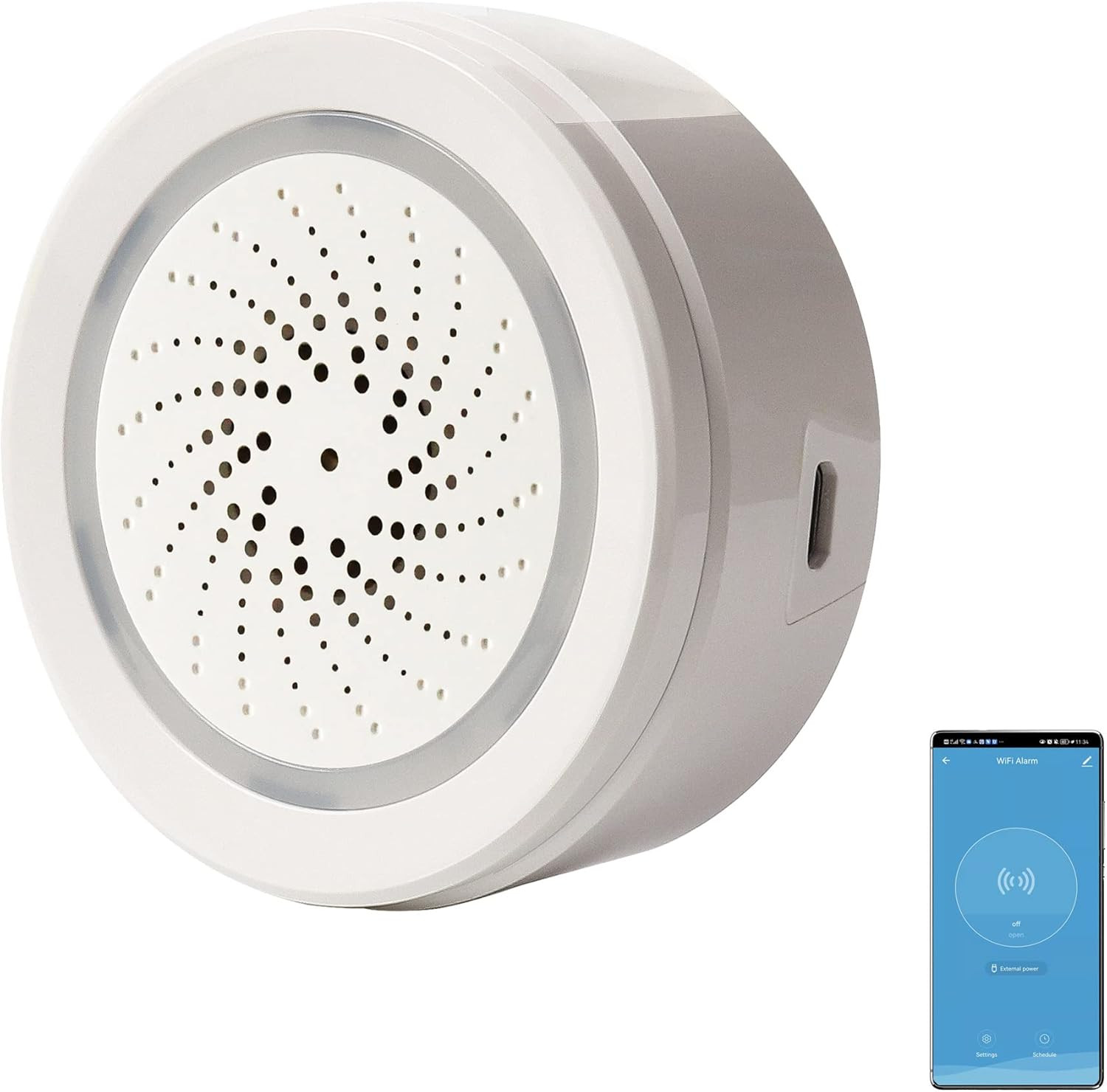 Smart Wi-Fi Siren Alarm: Wireless Alarm for Home Security, Burglar Alarm...