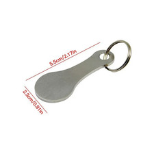 1/2Pcs Metal Shopping Cart Tokens Trolley Token Key Ring Decorative Keychain Mul