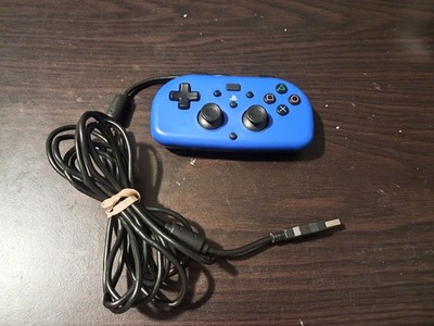 Hori Mini Wired Gamepad for PlayStation 4 PS4 Blue PS4-100U Controller Tested