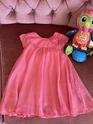 Babykleid Festkleid Baby 80 Mädchen C&A Coral Farbe Leichte Stoff Für Hochzeiten
