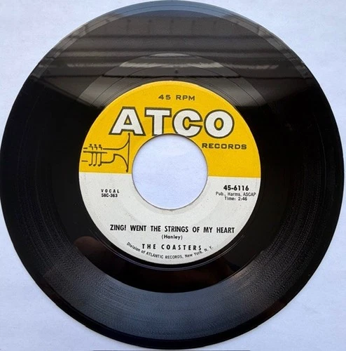 THE COASTERS-ATCO-ZING WENT THE STRINGS OF MY HEART-YAKETY YAK-7" 1958 NM
