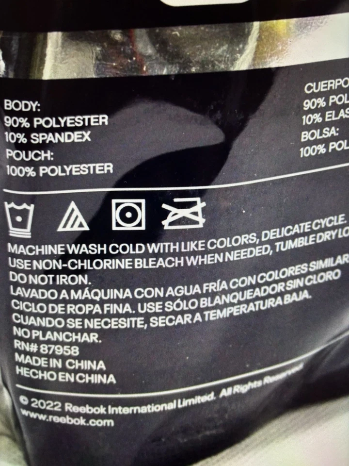 NWT Men’s Reebok Black 4 Pack Stretch Performance Training Boxer Briefs Size 2XL - Image 3 of 4