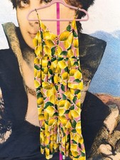 Farm Rio Lemon Print Eyelet Dress – Size Small