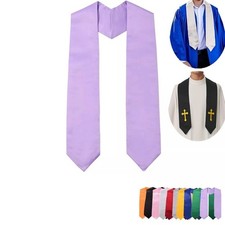 Unisex Graduation Stole Honor Stole Plain Sash Long for Graduation Ceremony Sash