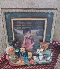 Baby Bears Picture Frame - 5 7 Standing - Resin - Playroom Scene