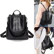 Women Leather Backpack Shoulder Bag Anti-theft Purse Girl Casual Satchel School