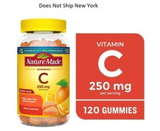Nature Made Vitamin C Gummies 250 mg Dietary Supplement 120 Count