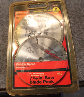 Craftsman 7-1/4'' Circular Plywood Saw Blade & Carbide Tipped 2-Pack 932521 NEW