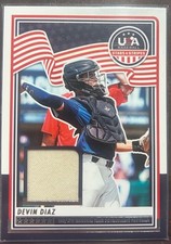 Devin Diaz 2025 Panini Stars & Stripes USA Baseball #USA-DD Material Card