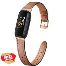 Slim Leather Band for Fitbit Inspire 3 2 1 Women Strap
