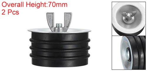 2 Pcs 3 Inch Sewer Cleanout Cap Steel Mechanical Test Pipe Plug Cover Black - Picture 2 of 7