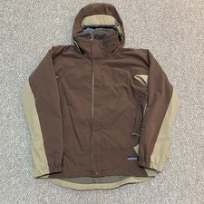 Vintage 2002 Patagonia Women  s Fleece Lined Hooded Ski Jacket Brown Tan Medium