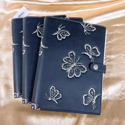 NWT Coach Notebook In Signature Canvas With Mystical Floral/Stripe