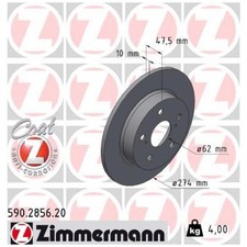 2x Zimmermann Scheibenbremse hinten 4243102320 26121653