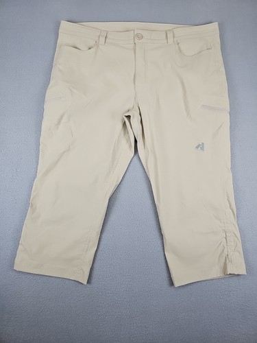 Eddie Bauer Damen Gr. 16 First Ascent Caprihose Beige Wandern Outdoor