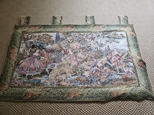 Tapestry of 18th Century Scene of Villa d'Este Estate at Lake Como in Italy