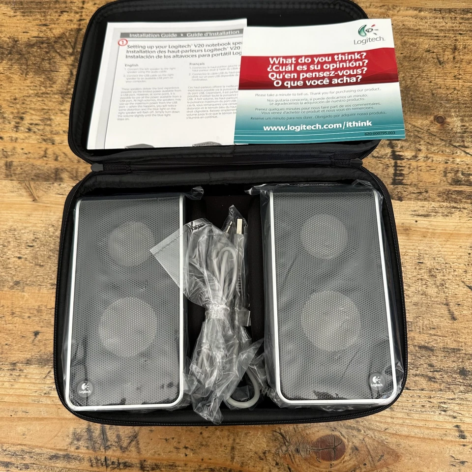 NEW Logitech V20 USB Laptop or Notebook Travel Speakers - Image 2 of 4