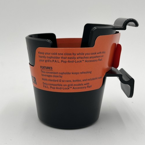 NEW!! Traeger Cup Holder Mount Grill Accessory Rail Drink Holder Steel 12oz Can - Picture 2 of 4