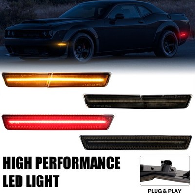 4x Stoßstange Seitenmarkierungsleuchten für 18-22 Dodge Challenger SRT Widebody