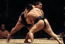 Akebono Taro born in Hawaii as Chad Rowan competes 1993 San Jose B- Old Photo 2