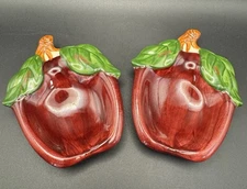 Franciscan Apple Earthenware 4.5" x 3.5" Butter Pat/Spoon Rest/ Tea Bag Holder 5