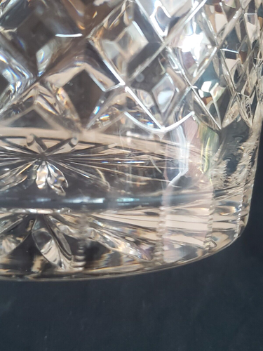 Vintage Rogaska Gallia Biscuit Barrel 24% lead Crystal Etched Floral Yugoslavia - Bild 6 von 18