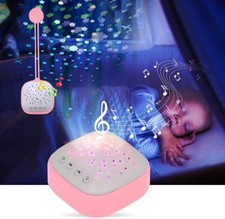 Portable White Sound Machine Baby, Sleep Soother with Star Projection Light