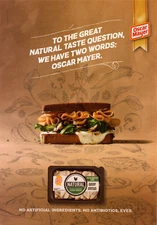 Oscar Meyer Natural Turkey Breast Sandwich Color Print Ad