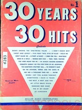 30 YEARS 30 HITS 1950 Music Book Piano, Vocal Guitar 283a